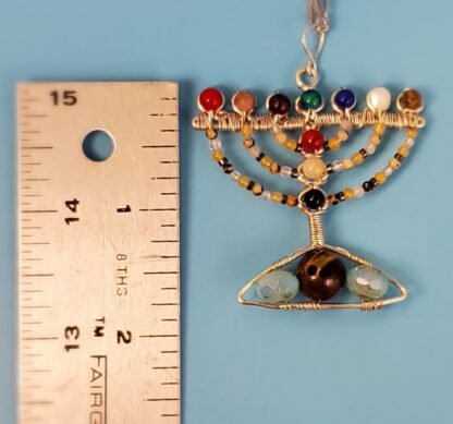 Semiprecious Menorah Pendant - Image 4