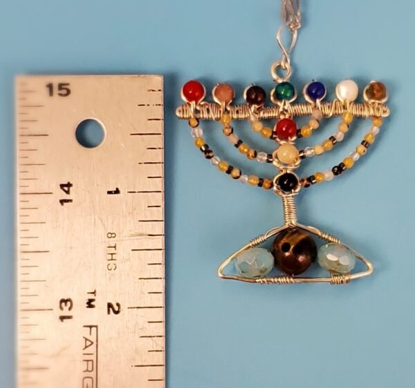 Semiprecious Menorah Pendant - Image 4