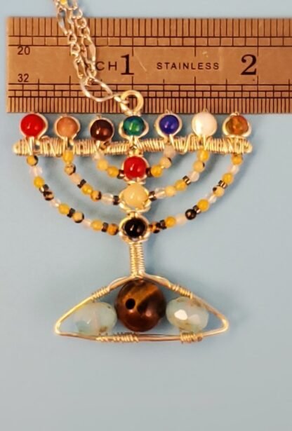 Semiprecious Menorah Pendant - Image 5