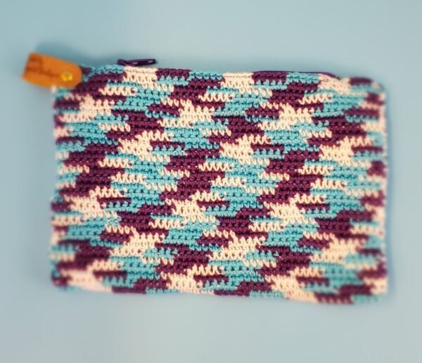 Dimond Pattern Crochet Coin Bag