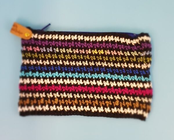 Stripes Crochet Coin Bag