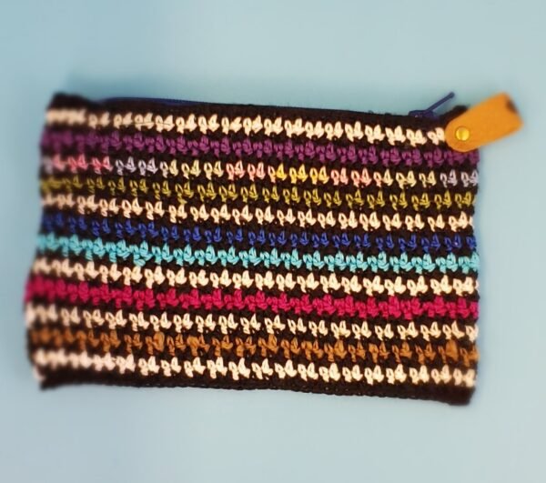 Stripes Crochet Coin Bag - Image 2