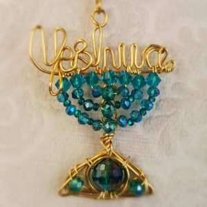 Ocean Yeshua Menorah Pendant