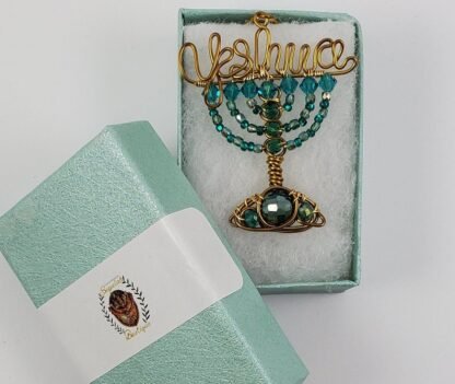 Ocean Yeshua Menorah Pendant - Image 6