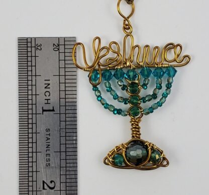 Ocean Yeshua Menorah Pendant - Image 4