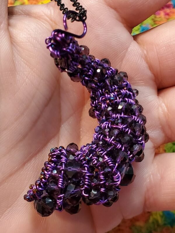 Purple Shofar Pendant