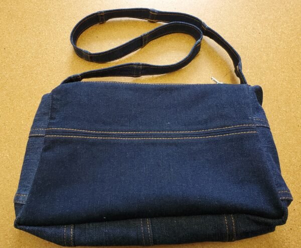 Pink Flower Jean Purse - Image 2